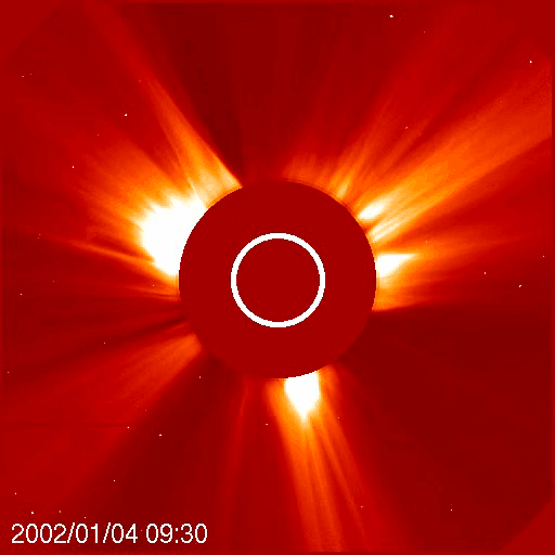 A coronal mass ejection